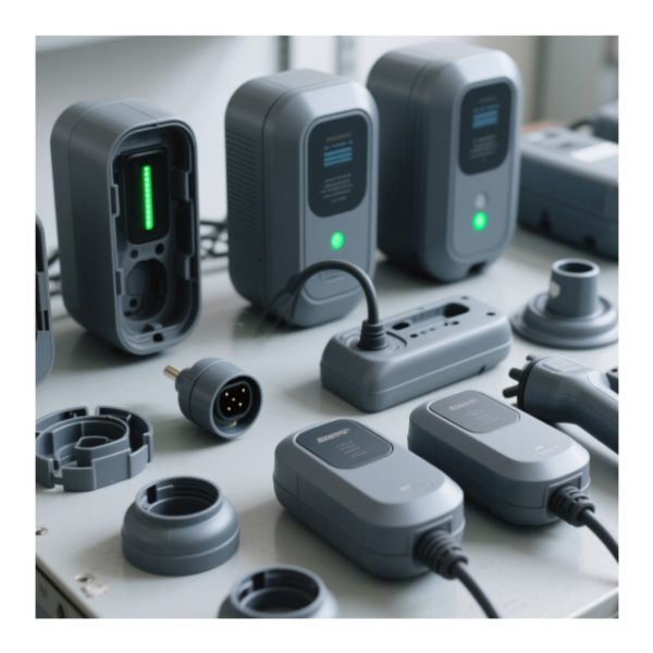 Custom ABS/PP/PC Plastic Injection Molded EV Charger Housings