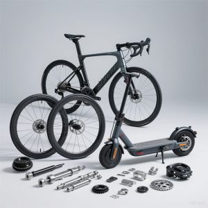 Custom CNC-machined electric bicycle parts