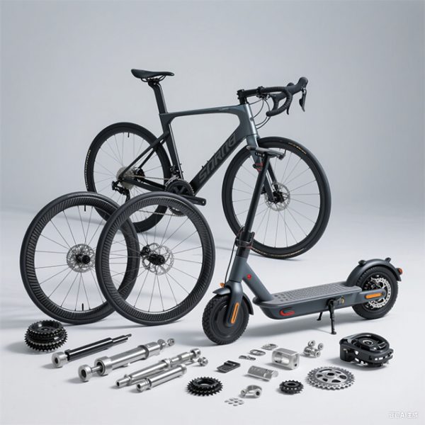 Custom CNC-machined electric bicycle parts