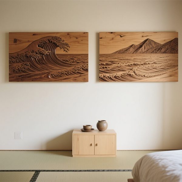 Custom Wood Carving Hanging Paintings: Living Room/Hallway/Bedroom Decor Fit Home Style - Image 2