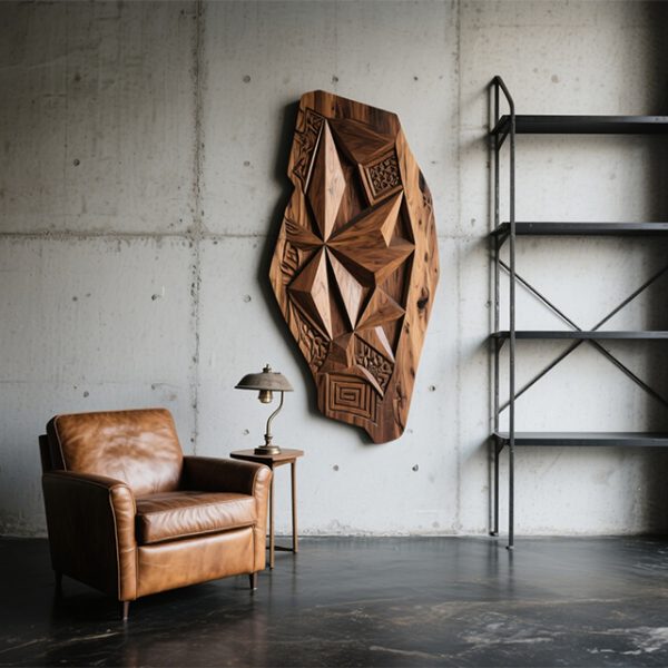 Custom Wood Carving Hanging Paintings: Living Room/Hallway/Bedroom Decor Fit Home Style - Image 5
