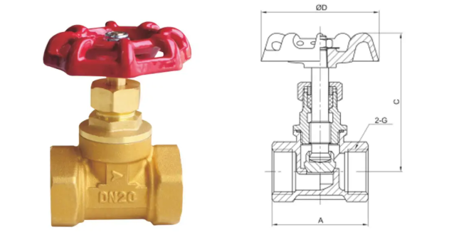Structural breakdown of a precision brass valve assembly