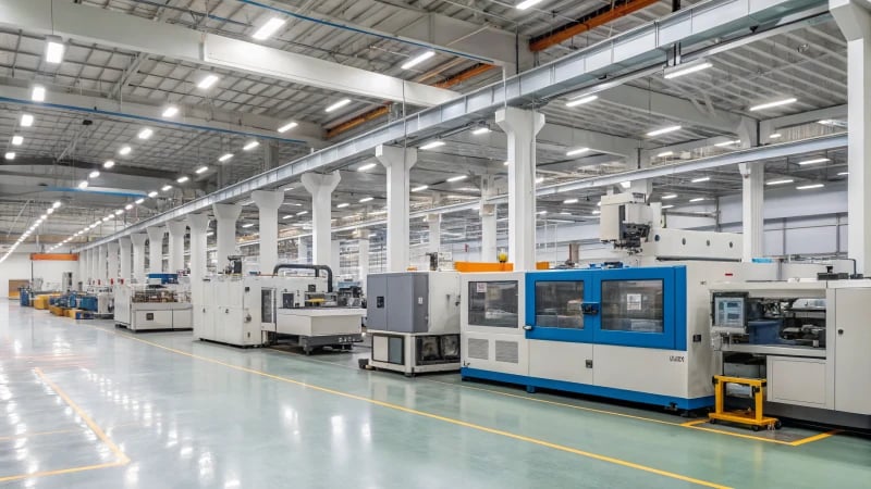 Goldcattle shop floor — CNC, casting, moulding and sheet metal under one roof