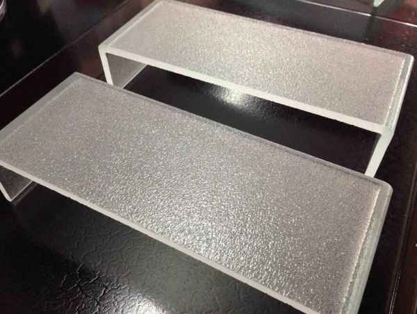Bead blasted matte finish part loading=