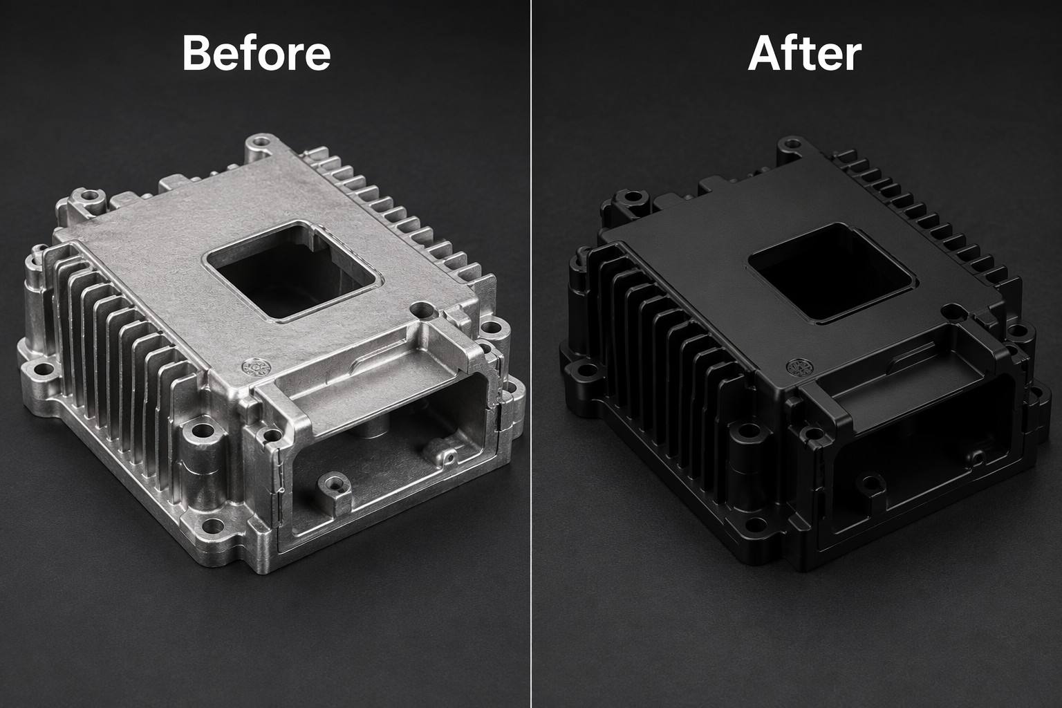 Anodizing before / after (photo)