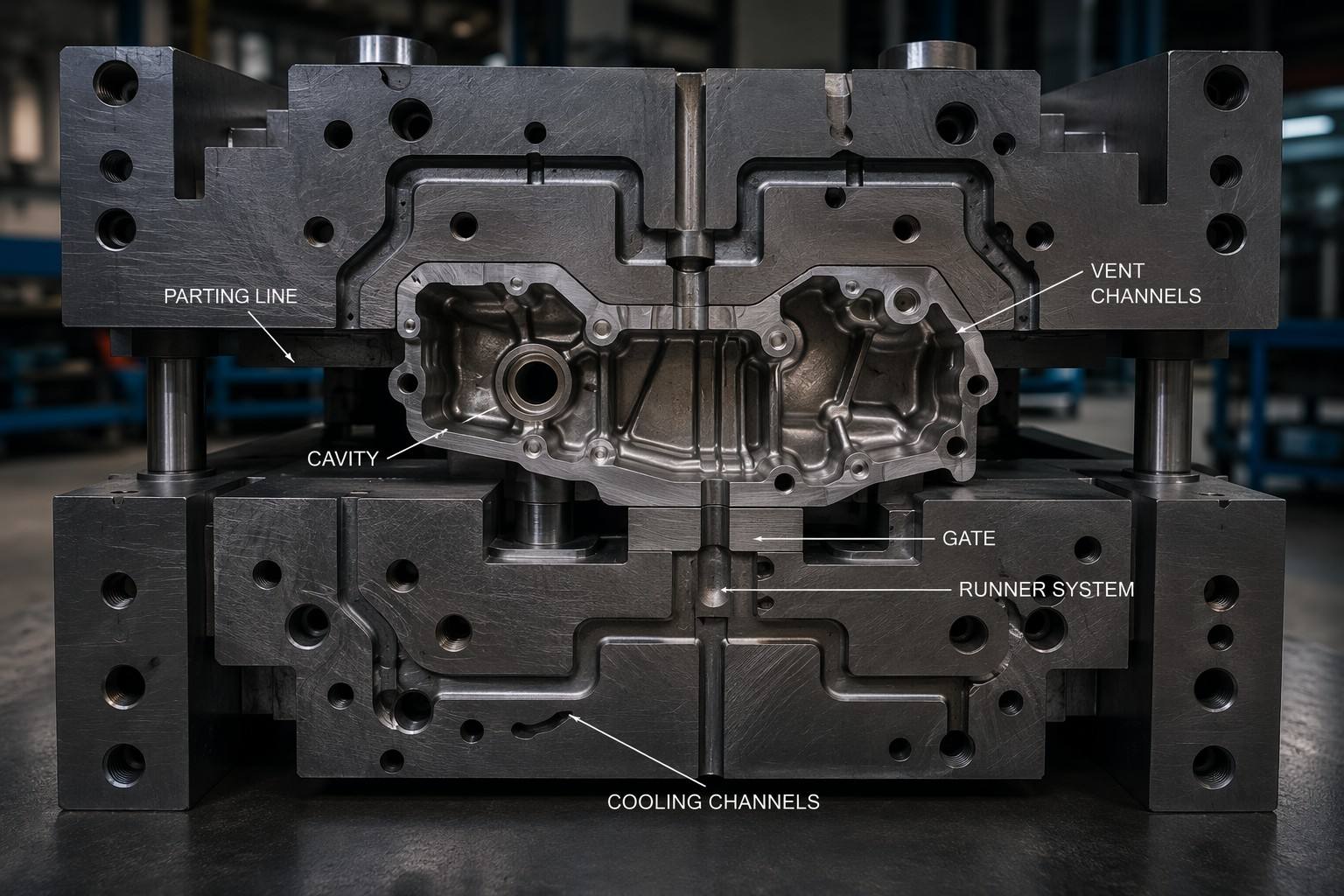 Die / mold cross-section (photo)