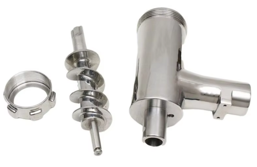 Mirror polished stainless steel parts loading=