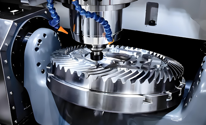 Titanium aerospace component machined with 5-axis CNC
