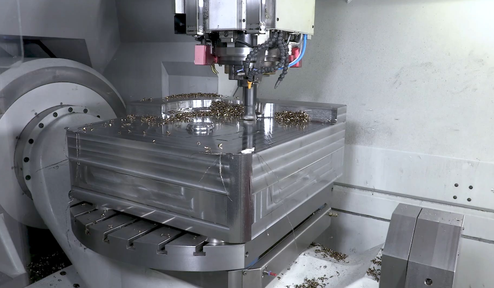 Complex mold insert machined with 5-axis CNC