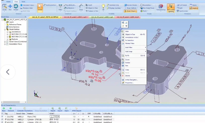 CMM inspection of a complex 5-axis machined component against CAD nominal