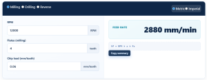 CNC Feed Rate Calculator