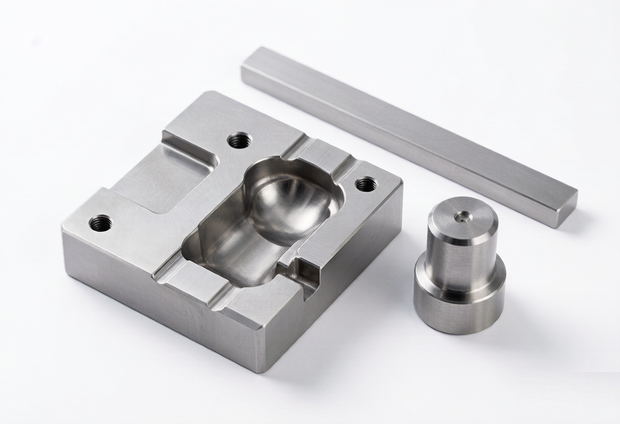 Hardened S136 mold insert with complex cavity machined by Wire EDM