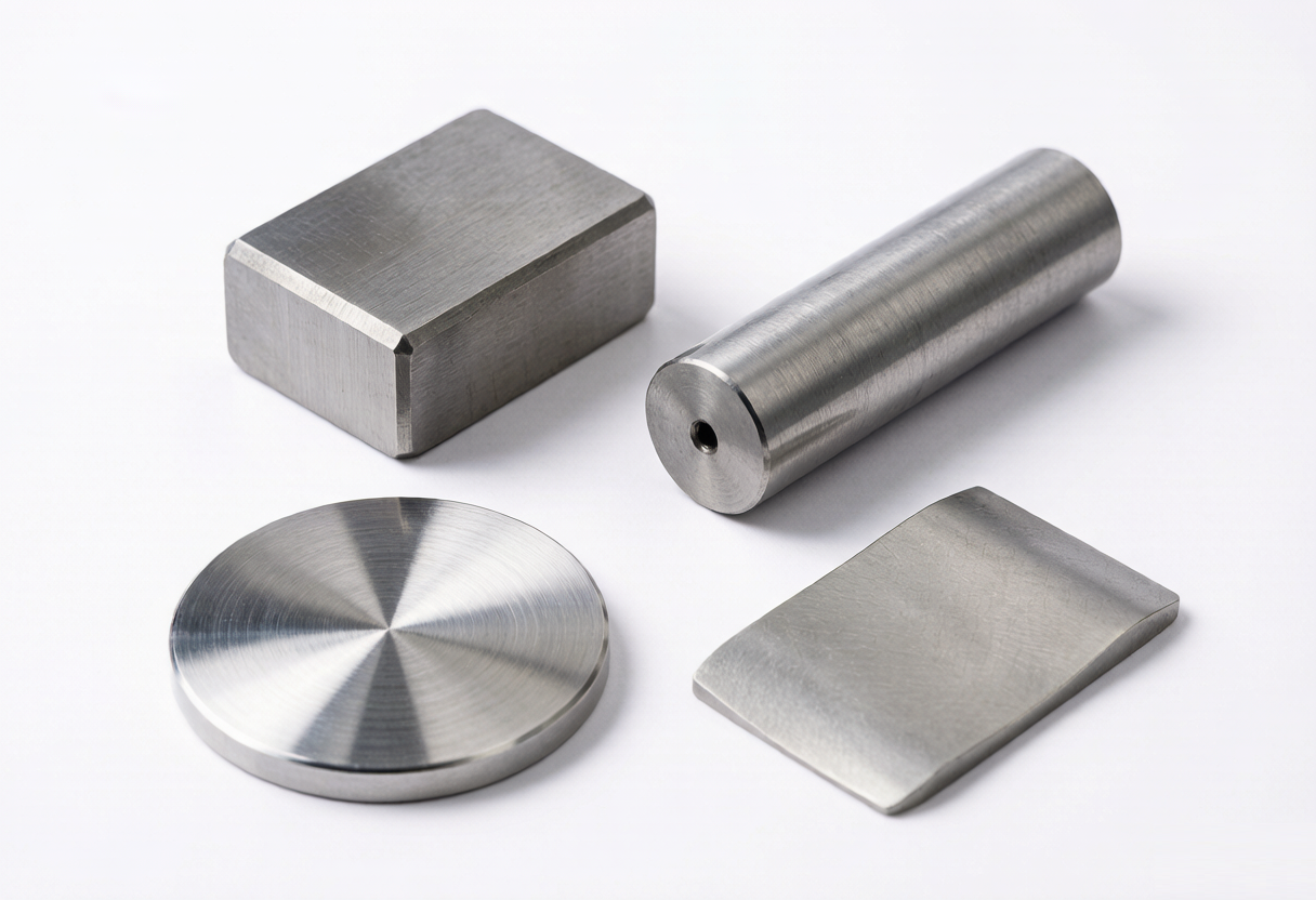 Hardened steel and carbide material samples for EDM machining