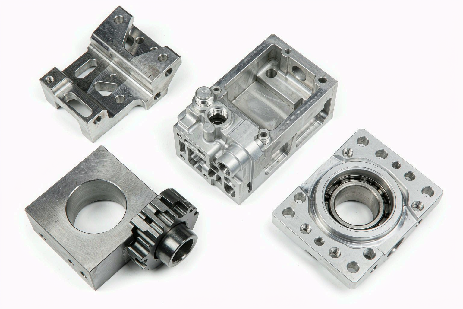Precision CNC machined aluminum parts across aerospace, electronics, automotive and robotics applications