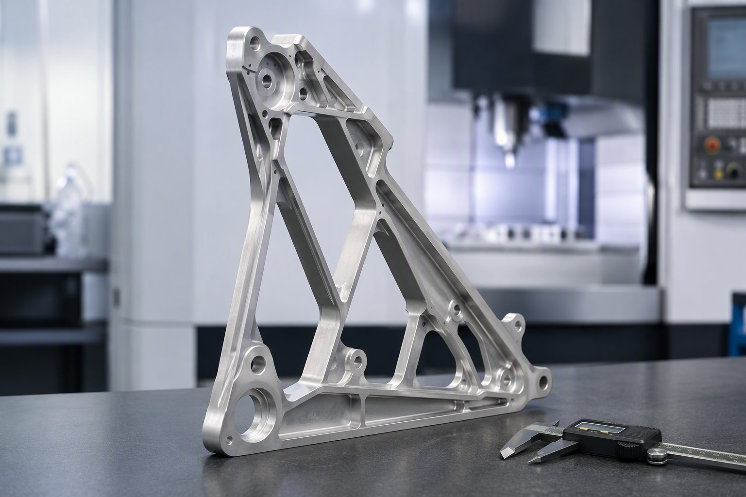Thin-wall lightweight structural component with high material removal