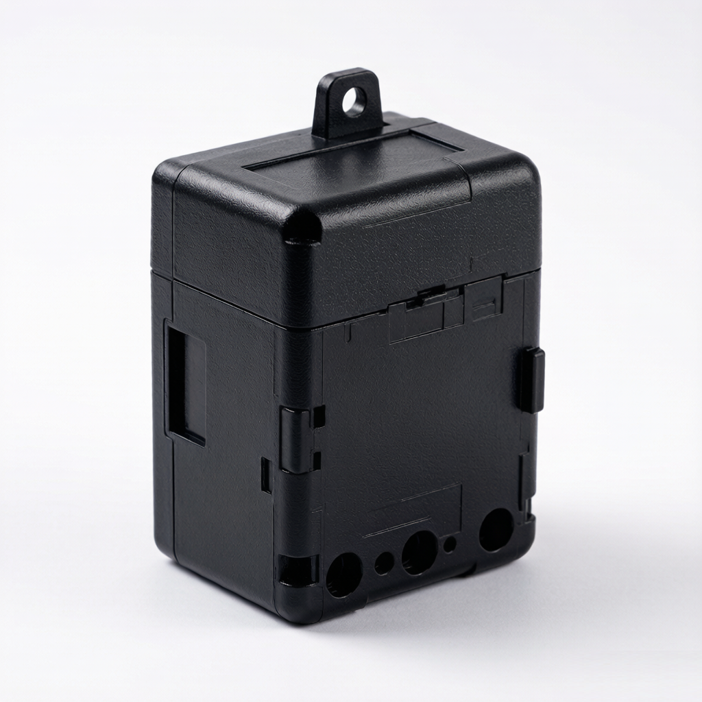 Injection molded plastic electronic housing