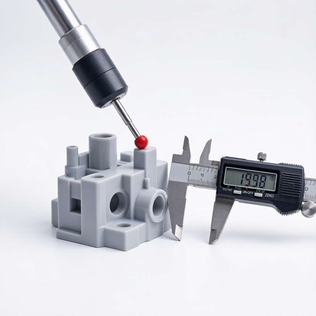 Quality inspection of a low-volume molded plastic part