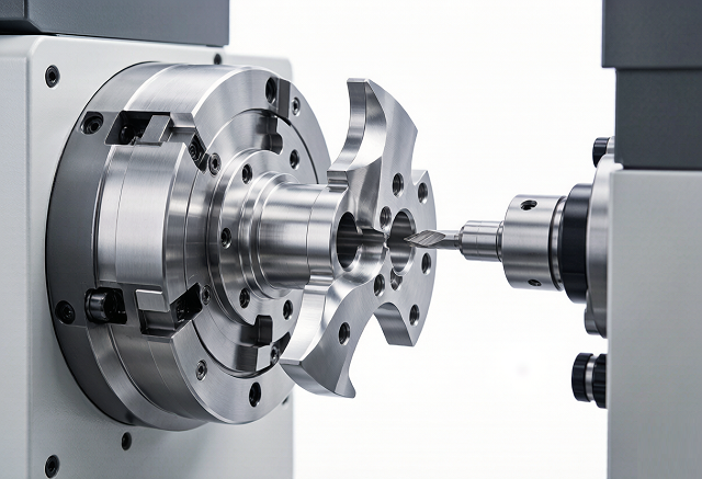 Titanium medical part machined on a 5-axis CNC milling machine