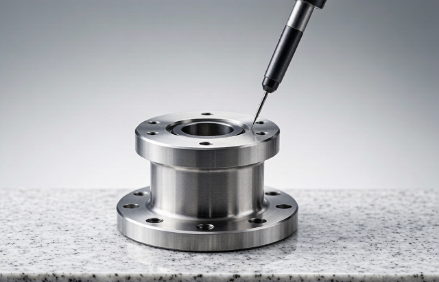 Titanium medical component measured on a coordinate measuring machine