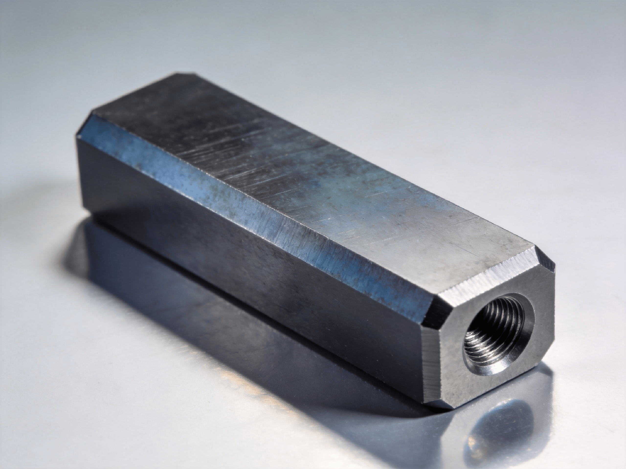 Hardened tool steel insert after precision surface grinding
