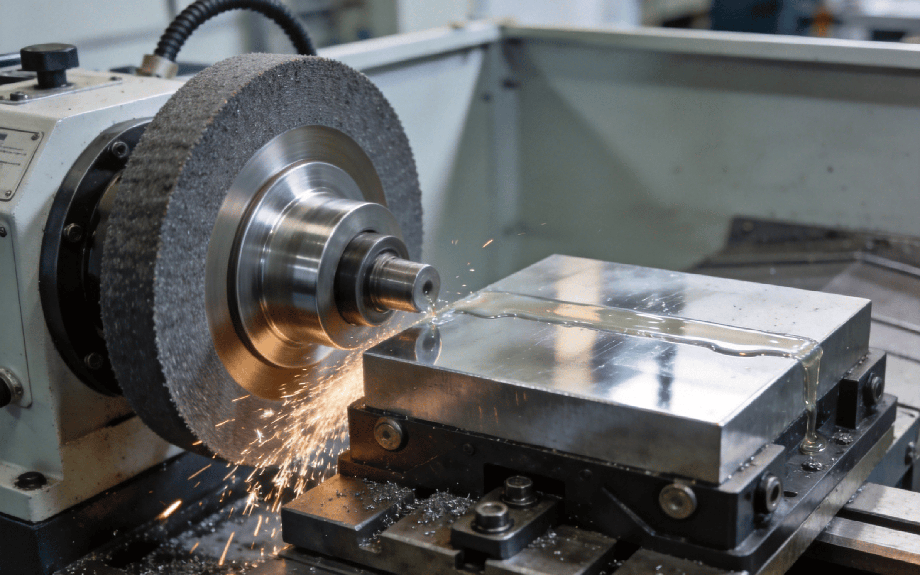 Precision grinding and honing of a hardened steel component achieving tight flatness and surface finish
