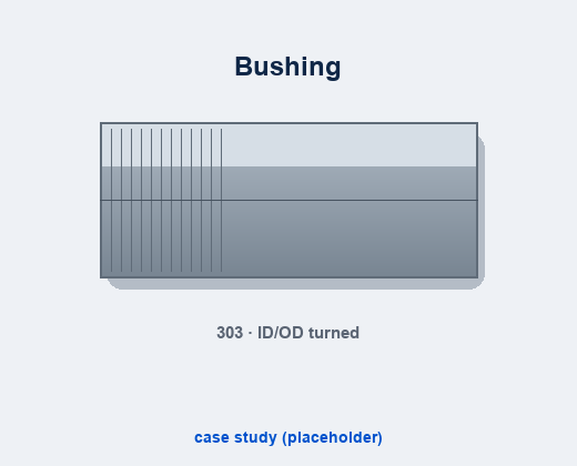 303 stainless steel bushing — ID and OD turned