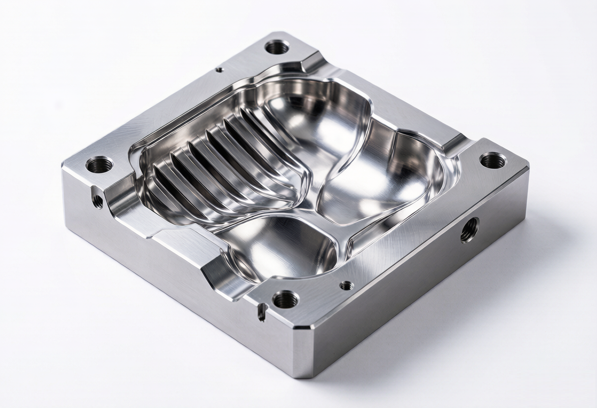 Sinker EDM machined cavity in a hardened steel mold insert