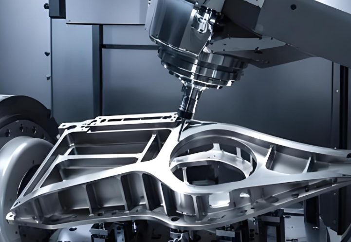 5-axis CNC machining a titanium aerospace bracket
