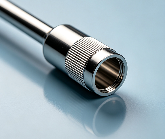 SS 316L orthopedic drill guide — 0.4 mm wall, Ra 0.2 µm electropolished