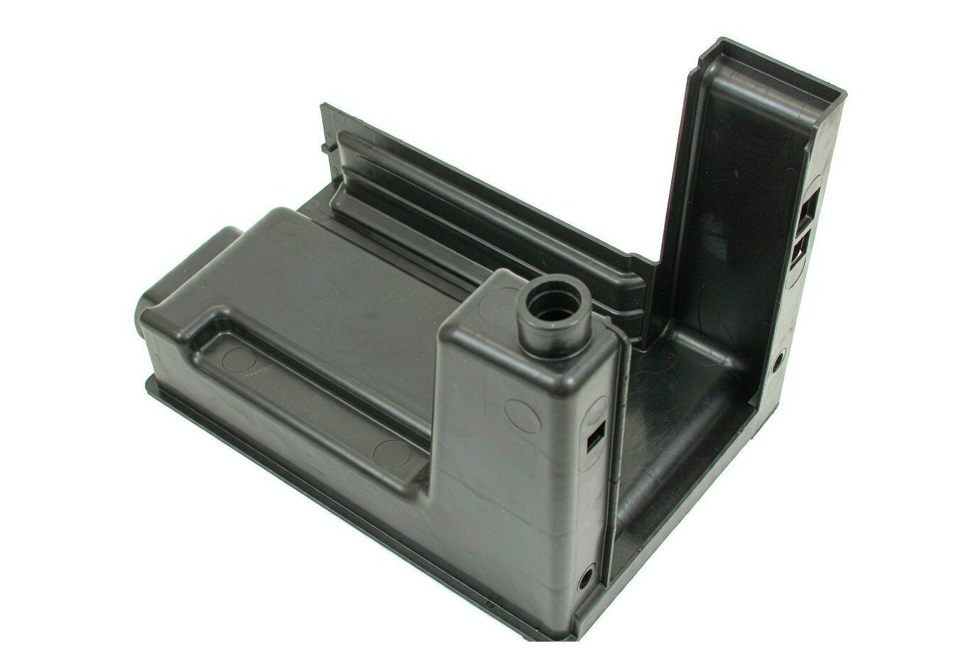 Custom ABS appliance control enclosure in matte graphite, representative case study part