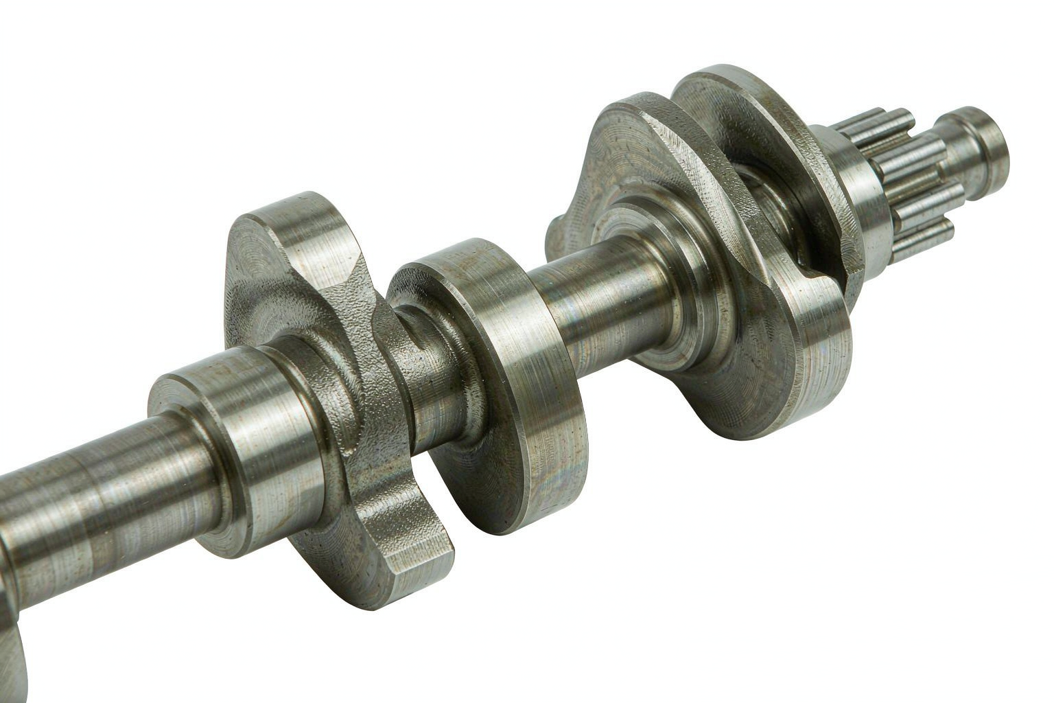 Custom steel camshaft with several machined cam lobes
