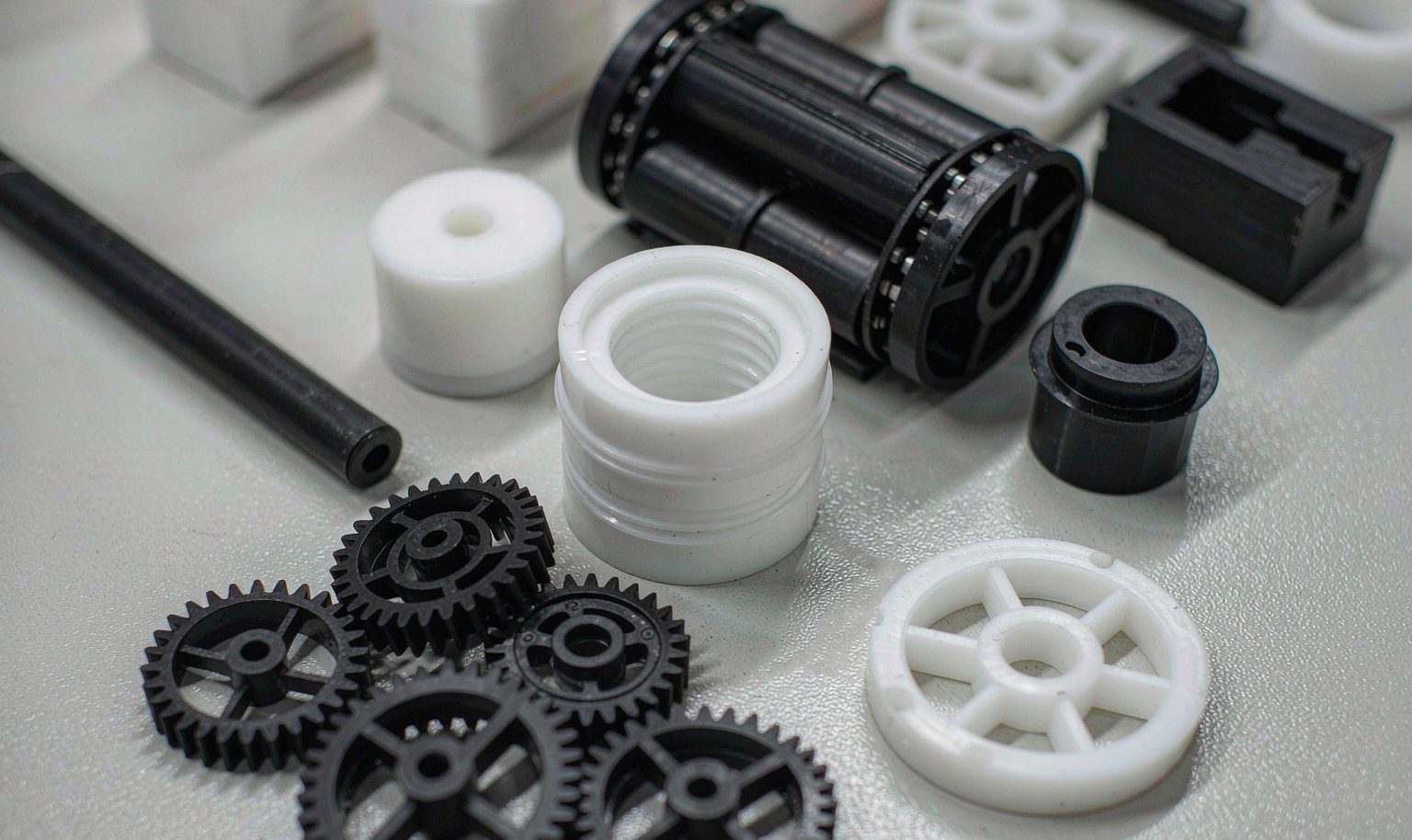 Custom nylon parts produced by CNC machining, injection molding and prototyping