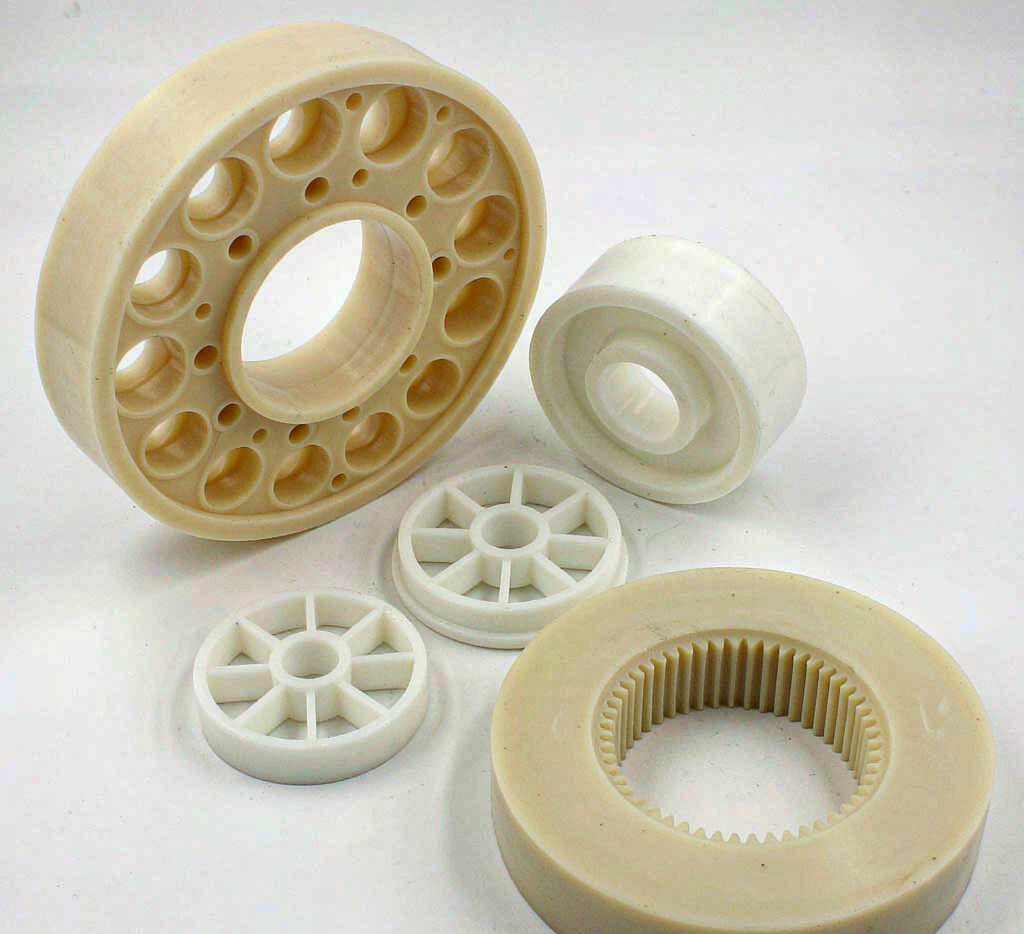 Machined cast nylon sprockets, gears, and wear components