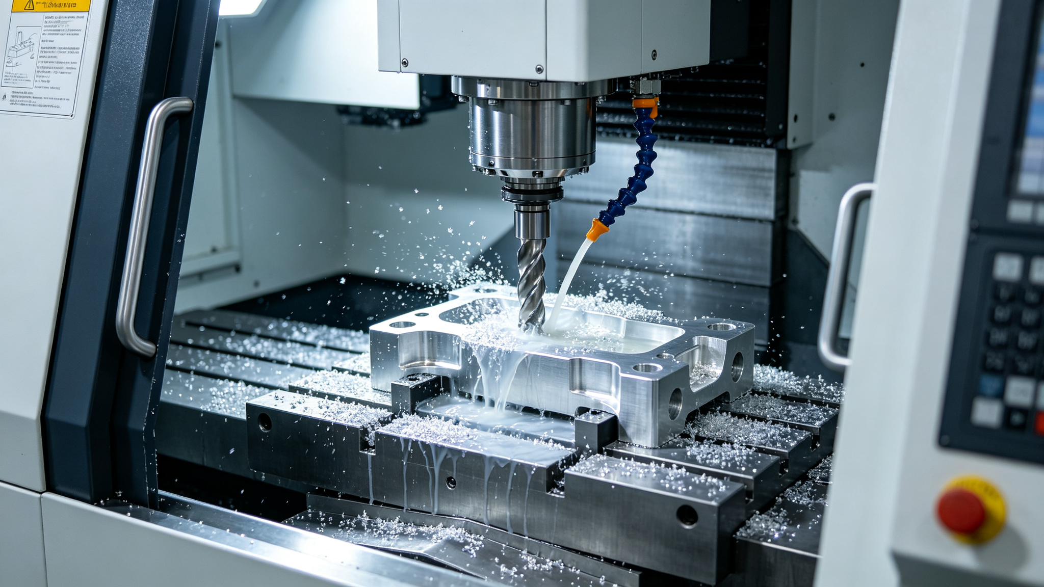 5-axis CNC machining of an aerospace aluminum component