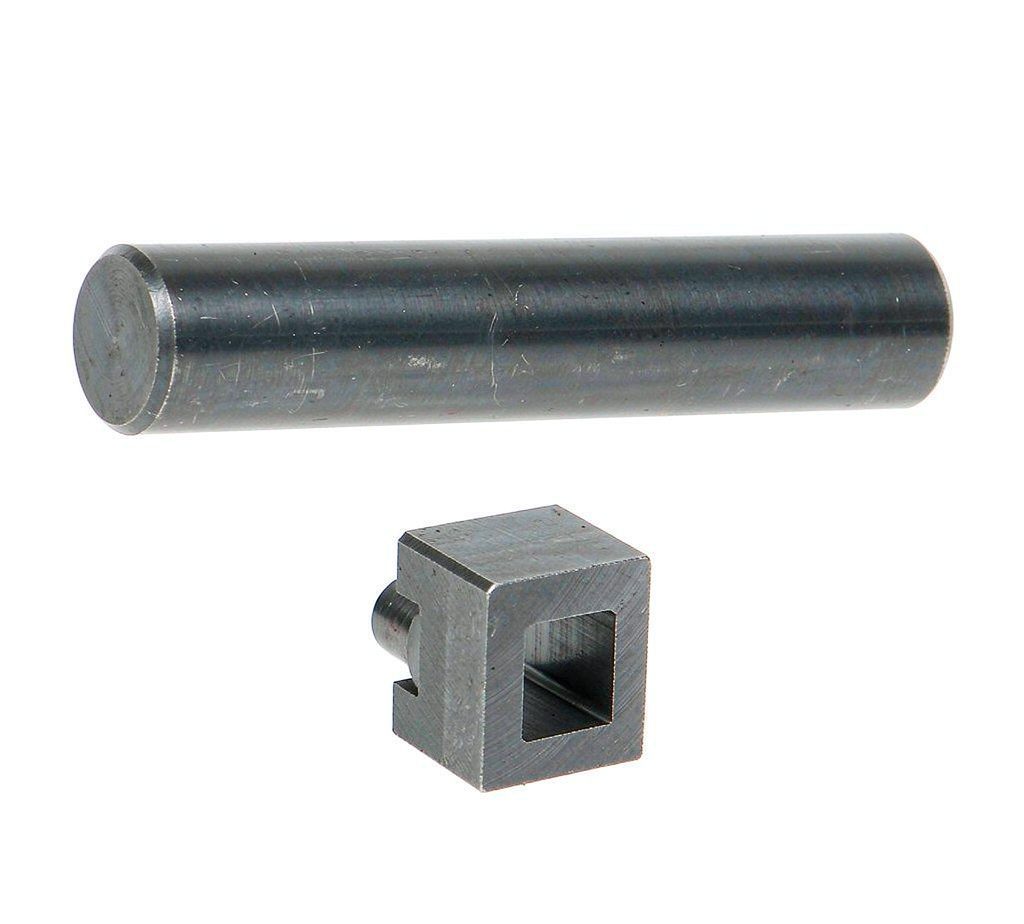 1018 low-carbon steel round bar and a machined steel part sample