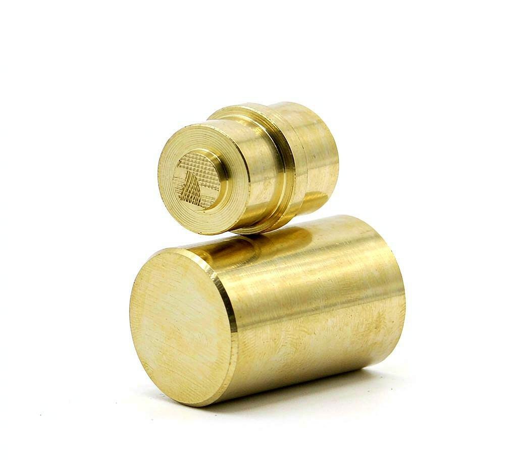 C360 brass round bar and a small CNC turned brass part sample