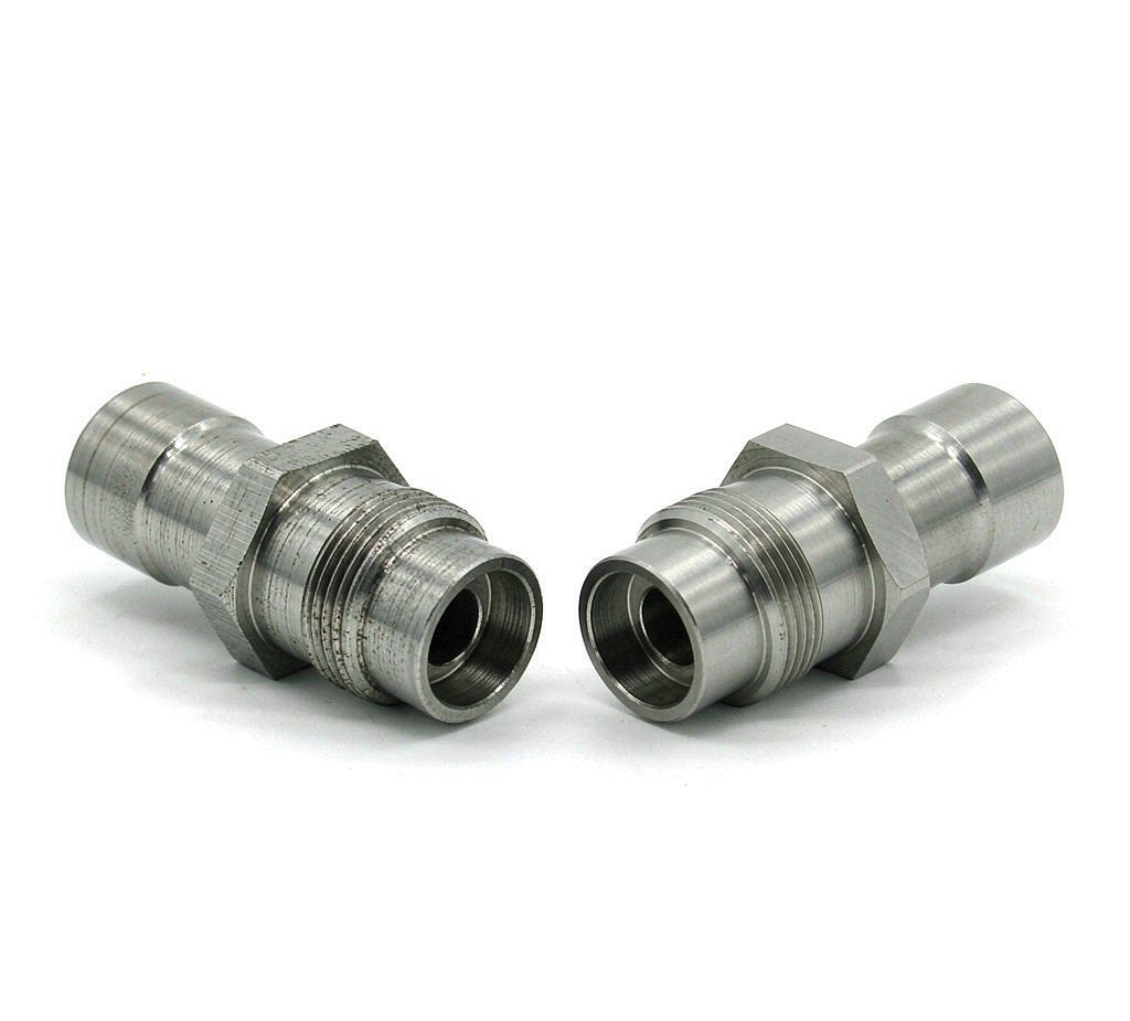 Before/after finishing comparison of a CNC machined medical component