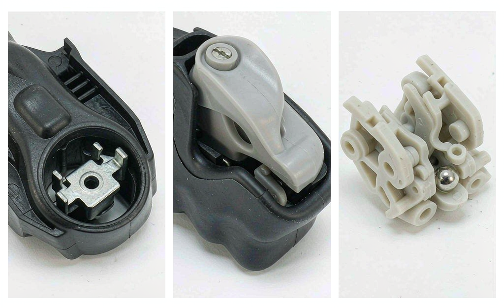 Injection molding machine producing small precision medical plastic components with parts and tooling visible