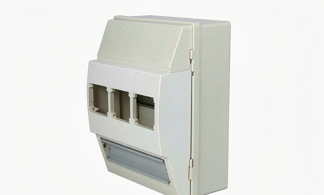 Custom PVC electrical enclosure with CNC-routed cable openings