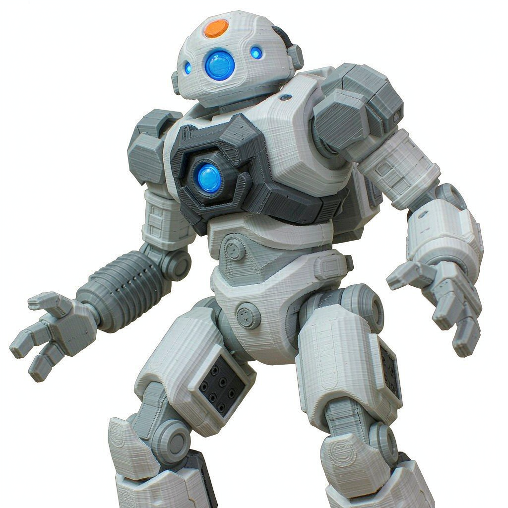 FDM 3D printed toy prototype showing layered surface lines