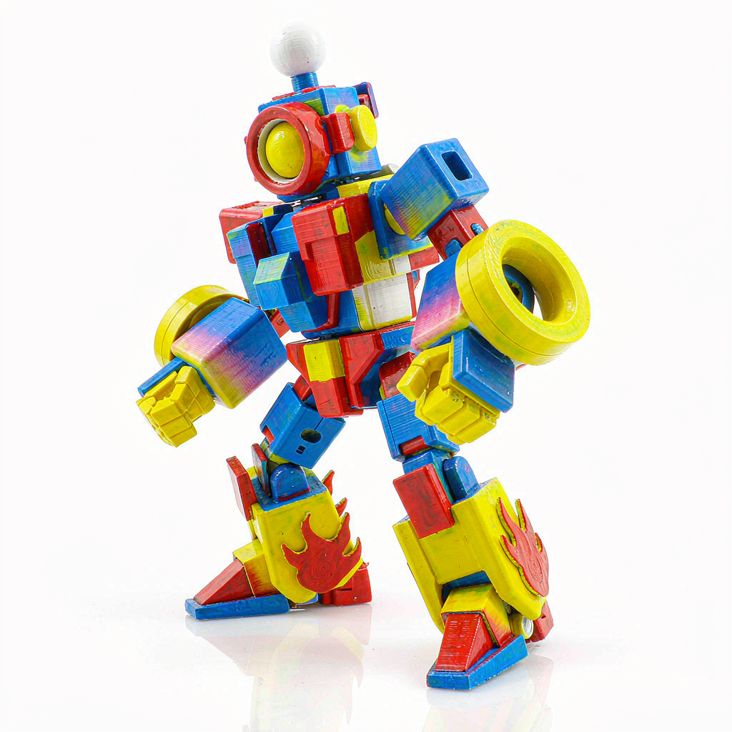 Hand-painted and finished custom 3D printed toy figure
