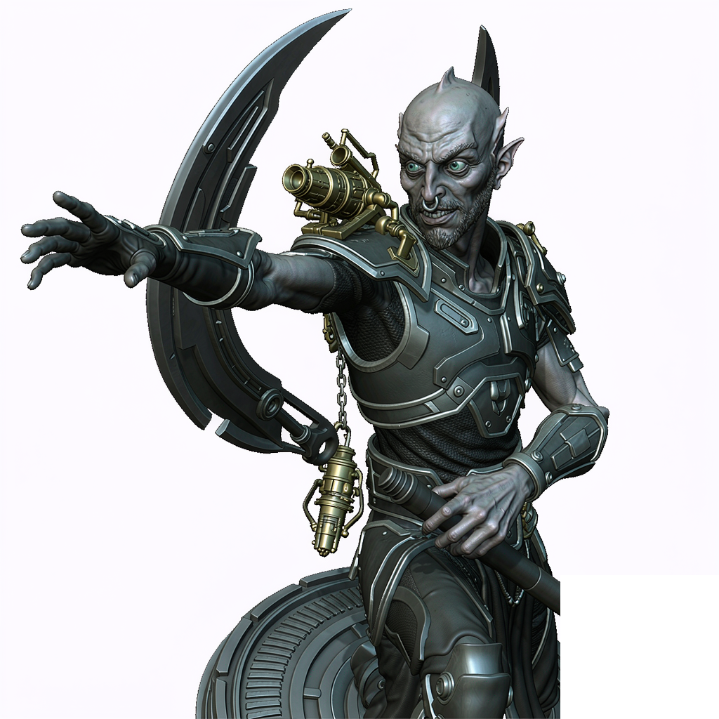 SLA resin 3D printed toy figurine with smooth sharp detail