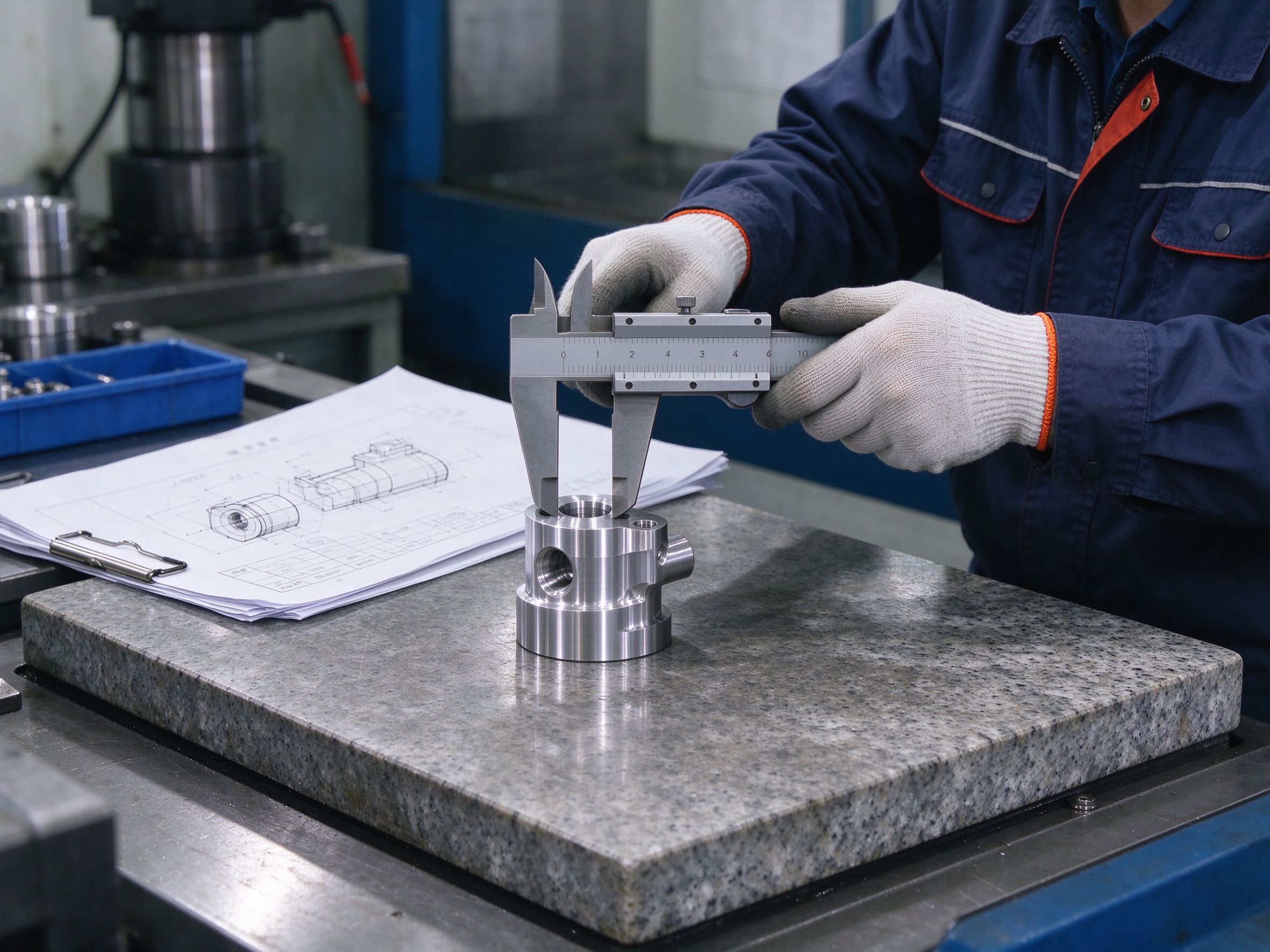 Quality inspection of a machined metal part
