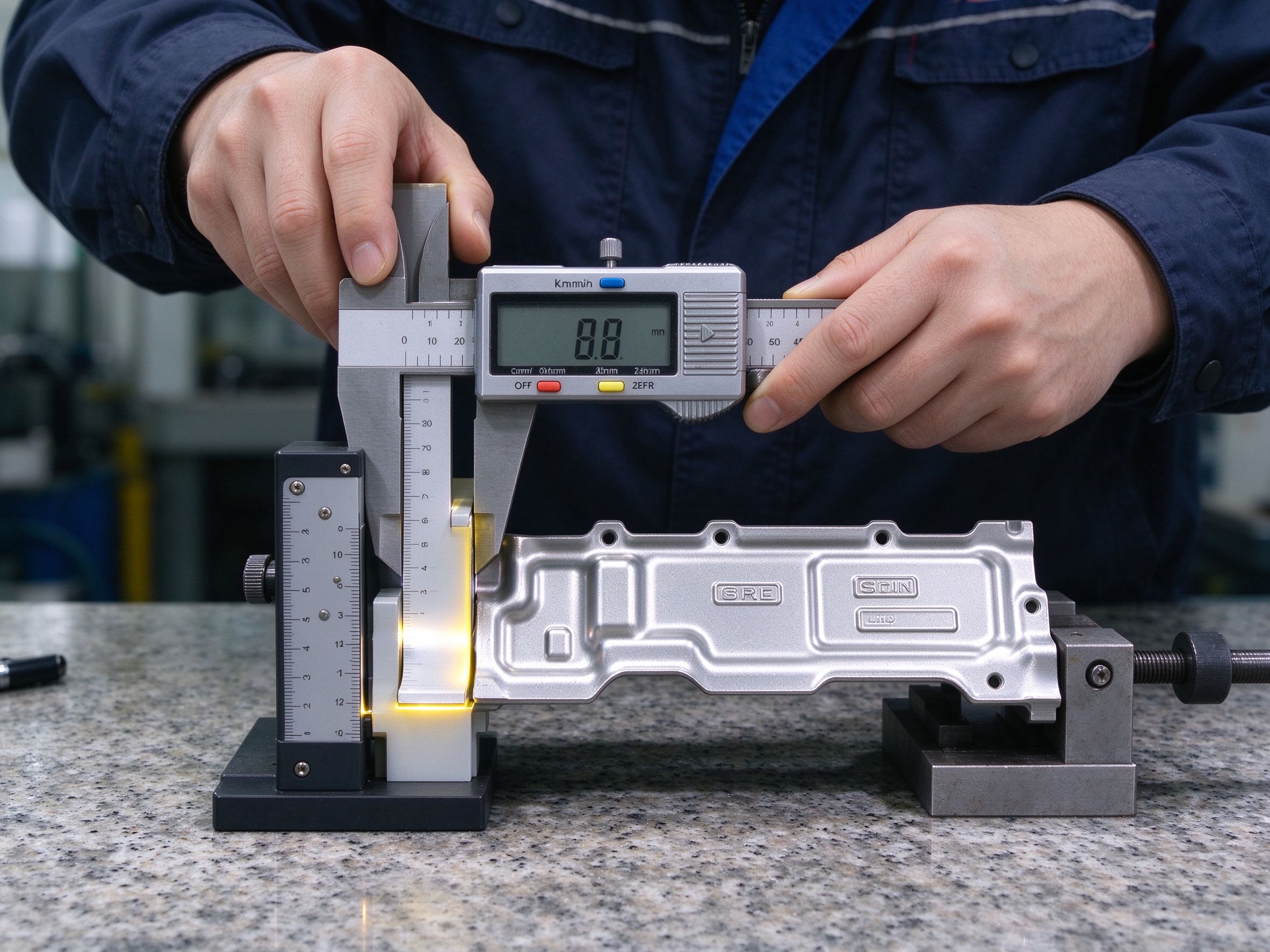 Profile inspection of a coined feature on a stamped part