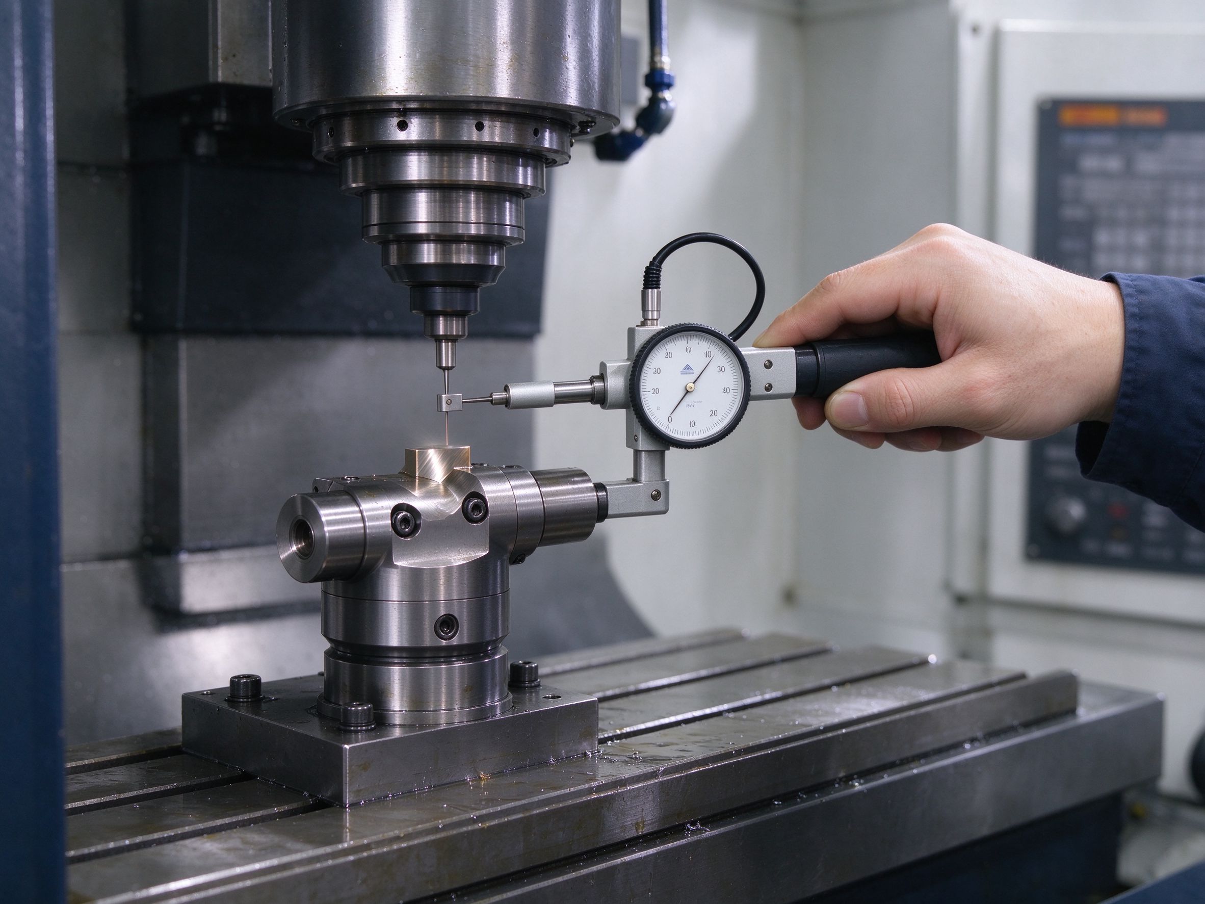 Measuring tool runout with a dial indicator