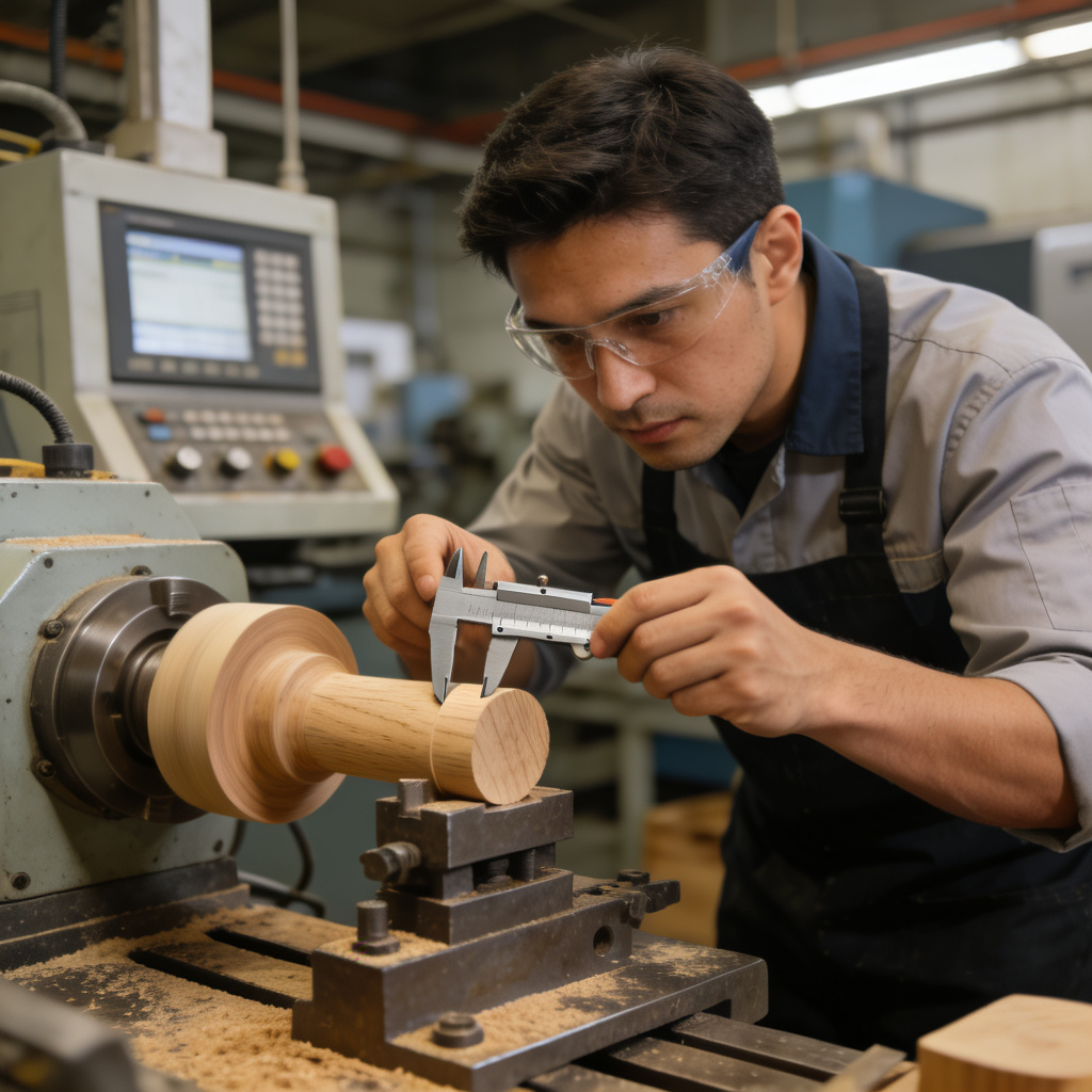 CNC wood turning quality inspection
