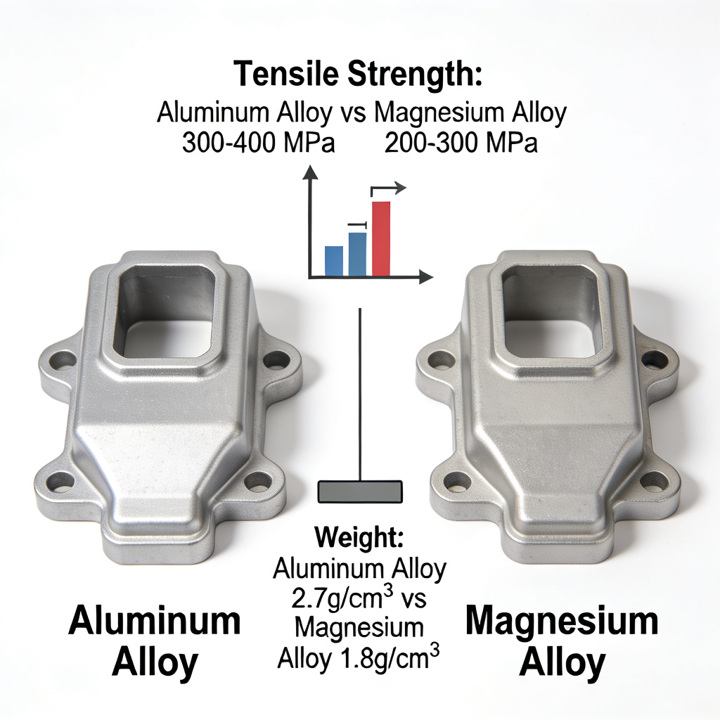 Aluminum vs magnesium alloy automotive die castings comparison