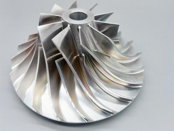 Inconel 718 turbocharger impeller 5-axis machined