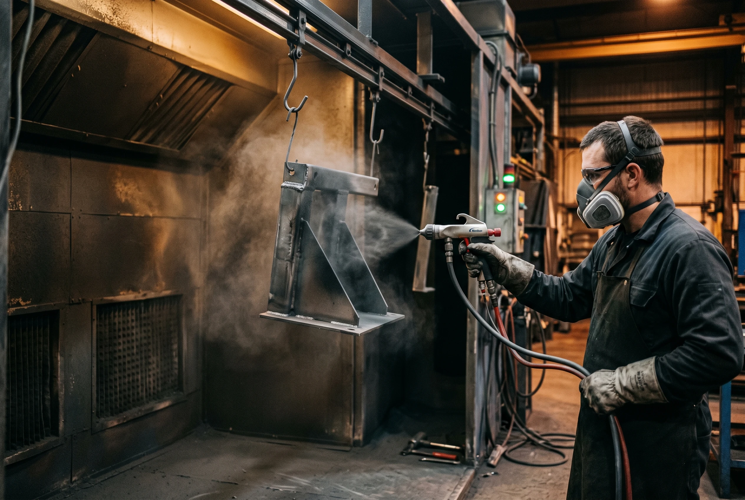 Powder coating surface treatment process