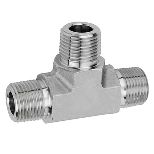 High precision stainless steel tee fitting
